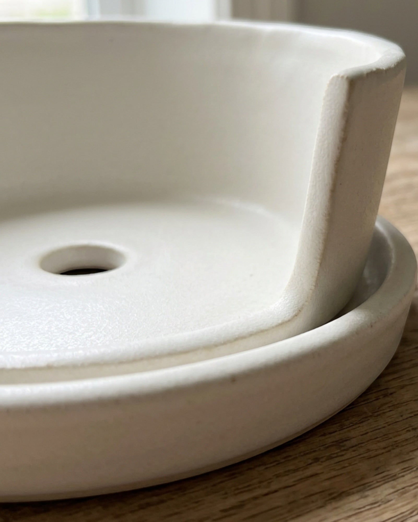 Slopt Matte Ceramic Planter Drainage Saucer 6 in