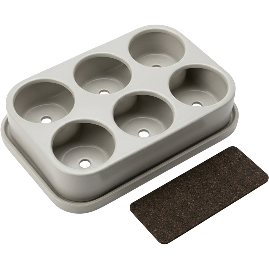 Slopt Six-Well Ceramic Planter Tray 32 cm Pale Gray
